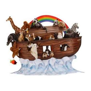 Life-size and realistic plush animals.  0081 - NOAH'S ARK W/ ANMLS25