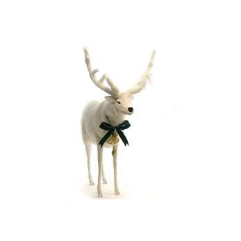 Life-size and realistic plush animals.  0298 - WHITE DEER 48"H