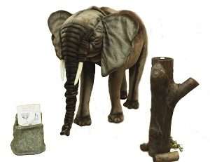 Life-size and realistic plush animals.  0790 - ELEPHANT STANDING