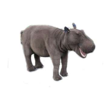 Life-size and realistic plush animals.  3025 - HAPPY HIPPO (RIDE-ON)
