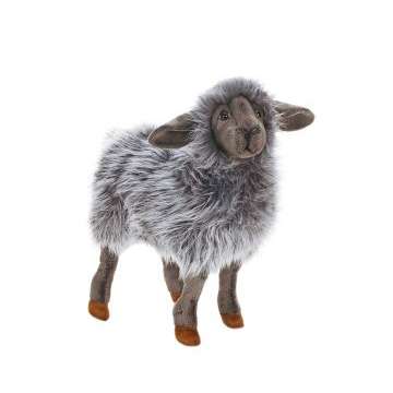 Life-size and realistic plush animals.  3453 - SHEEP MAMA BLACK 14''