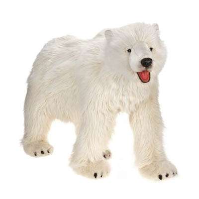Life-size and realistic plush animals.  3639 - POLAR BEAR