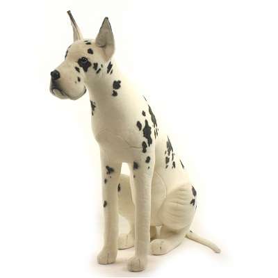 Life-size and realistic plush animals.  3762 - GREAT DANE HARLEQUIN 48"H