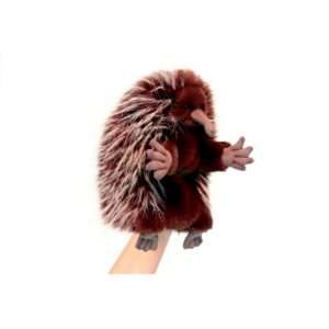 Life-size and realistic plush animals.  4028 - ECHIDNA PUPPET 10.5"H