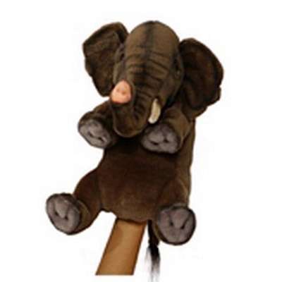 Life-size and realistic plush animals.  4040 - ELEPHANT PUPPET 10.5"L