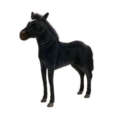 Life-size and realistic plush animals.  4058 - BLK BEAUTY RIDE-ON 39''