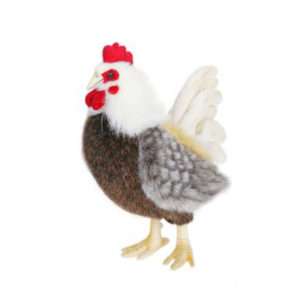 Life-size and realistic plush animals.  4198 - ROOSTER BANTAM 11''