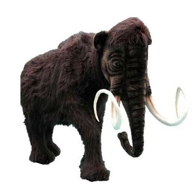 Life-size and realistic plush animals.  4661 - MAMMOTH 90"L X70''H (SP)