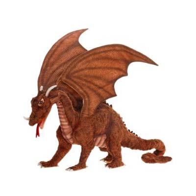 Life-size and realistic plush animals.  4929 - GREAT DRAGON 15''