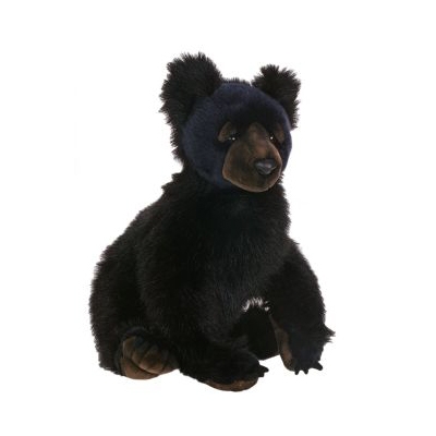 Life-size and realistic plush animals.  5056 - BLACK BEAR CUB 16''H