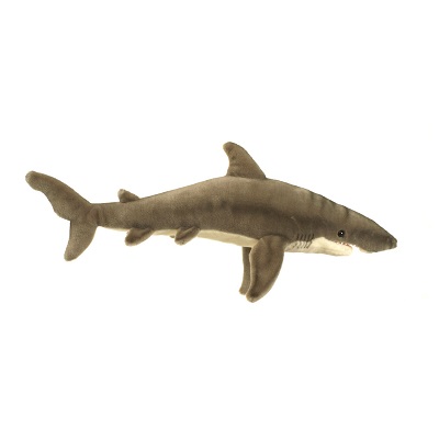 Life-size and realistic plush animals.  5069 - GREAT WHITE SHARK 24''L