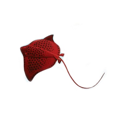 Life-size and realistic plush animals.  5081 - STINGRAY RED 20''