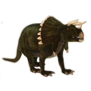 Life-size and realistic plush animals.  5109 - TRICERATOPS 74''L x 43"H (SP)