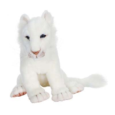 Life-size and realistic plush animals.  5237 - WHITE LION CUB 14''L