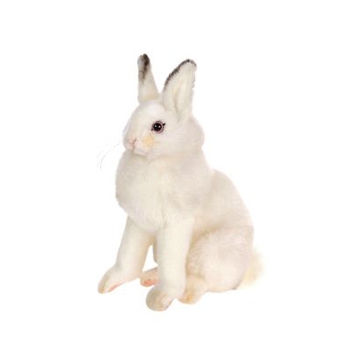 Life-size and realistic plush animals.  5842 - WHITE BUNNY