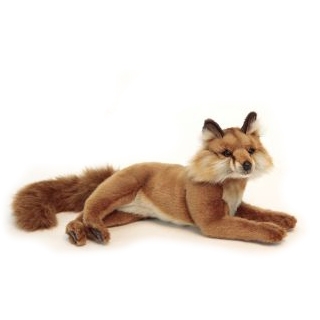Life-size and realistic plush animals.  6087 - RED FOX LAYING 15.5'' L