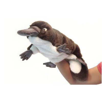 Life-size and realistic plush animals.  6231 - PLATYPUS PUPPET 19.1"L