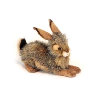 Life-size and realistic plush animals.  6284 - BUNNY CROUCHING 10''L