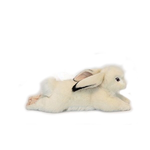 Life-size and realistic plush animals.  6523 - BUNNY WHITE FLOPPY EAR 15.75"L