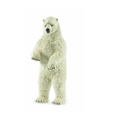 Life-size and realistic plush animals.  6608 - POLAR BEAR 60"H