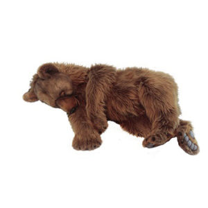 Life-size and realistic plush animals.  6848 - GRIZZLY BEAR SLEEPING 55"L
