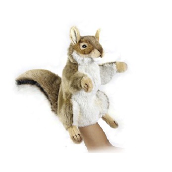 Life-size and realistic plush animals.  7162 - RED SQUIRREL PUPPET