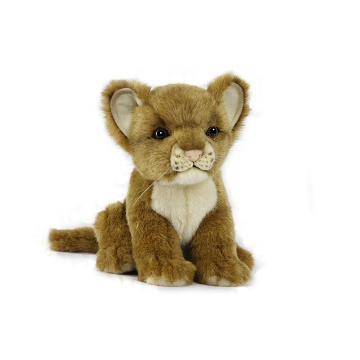 Life-size and realistic plush animals.  7290 - LION CUB BROWN 6.5"L