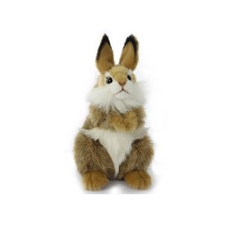 Life-size and realistic plush animals.  7449 - BUNNY BROWN 9"H