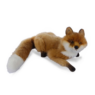 Life-size and realistic plush animals.  7498 - FOX LAYING 23.5"L