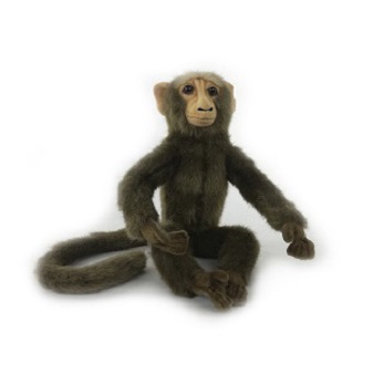 Life-size and realistic plush animals.  7735 - MACAQUE BABY MONKEY