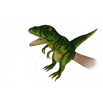Life-size and realistic plush animals.  7763 - T-REX PUPPET (NEON GREEN) 19"L