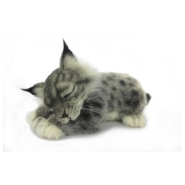 Life-size and realistic plush animals.  7813 - LYNX BABY LAYING