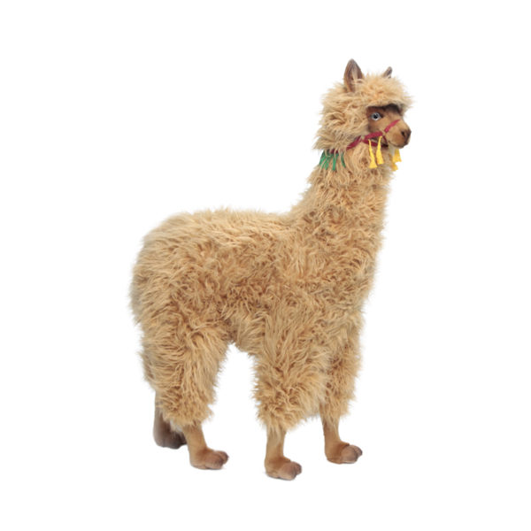 Life-size and realistic plush animals.  6446 - ALPACA RIDE-ON (SP)